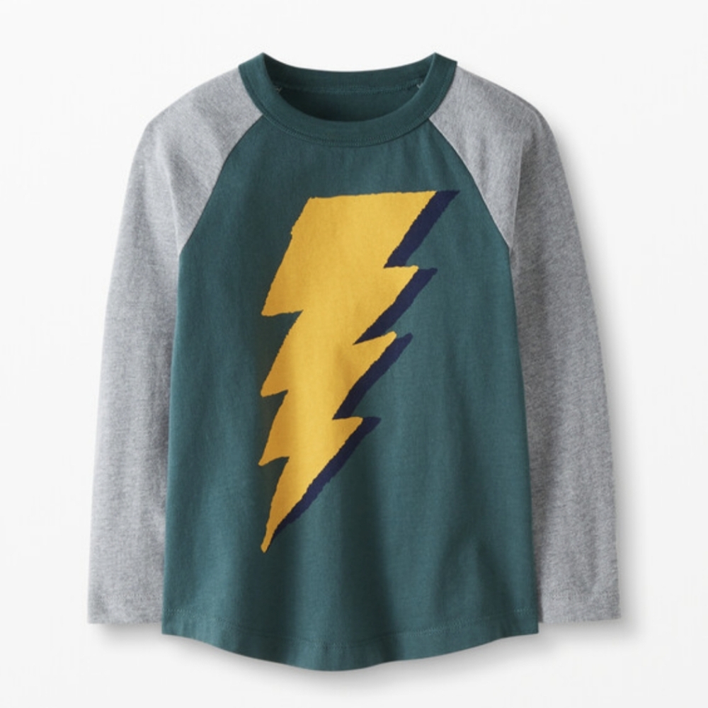 Baseball art tee Sz 110 - 5  bolt tee